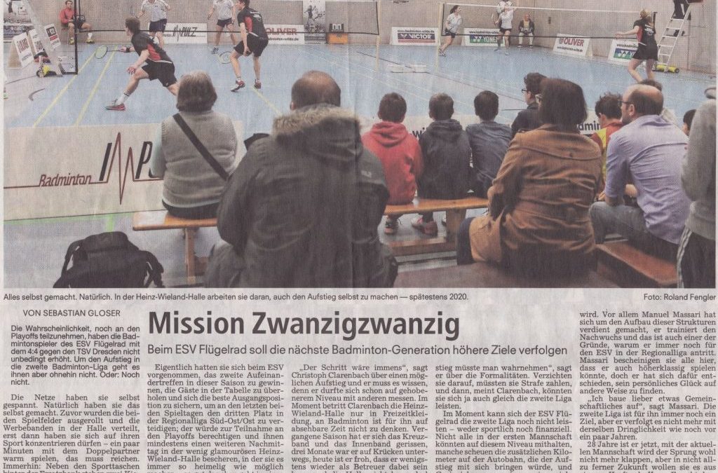 Badminton in den Nürnberger Nachrichten